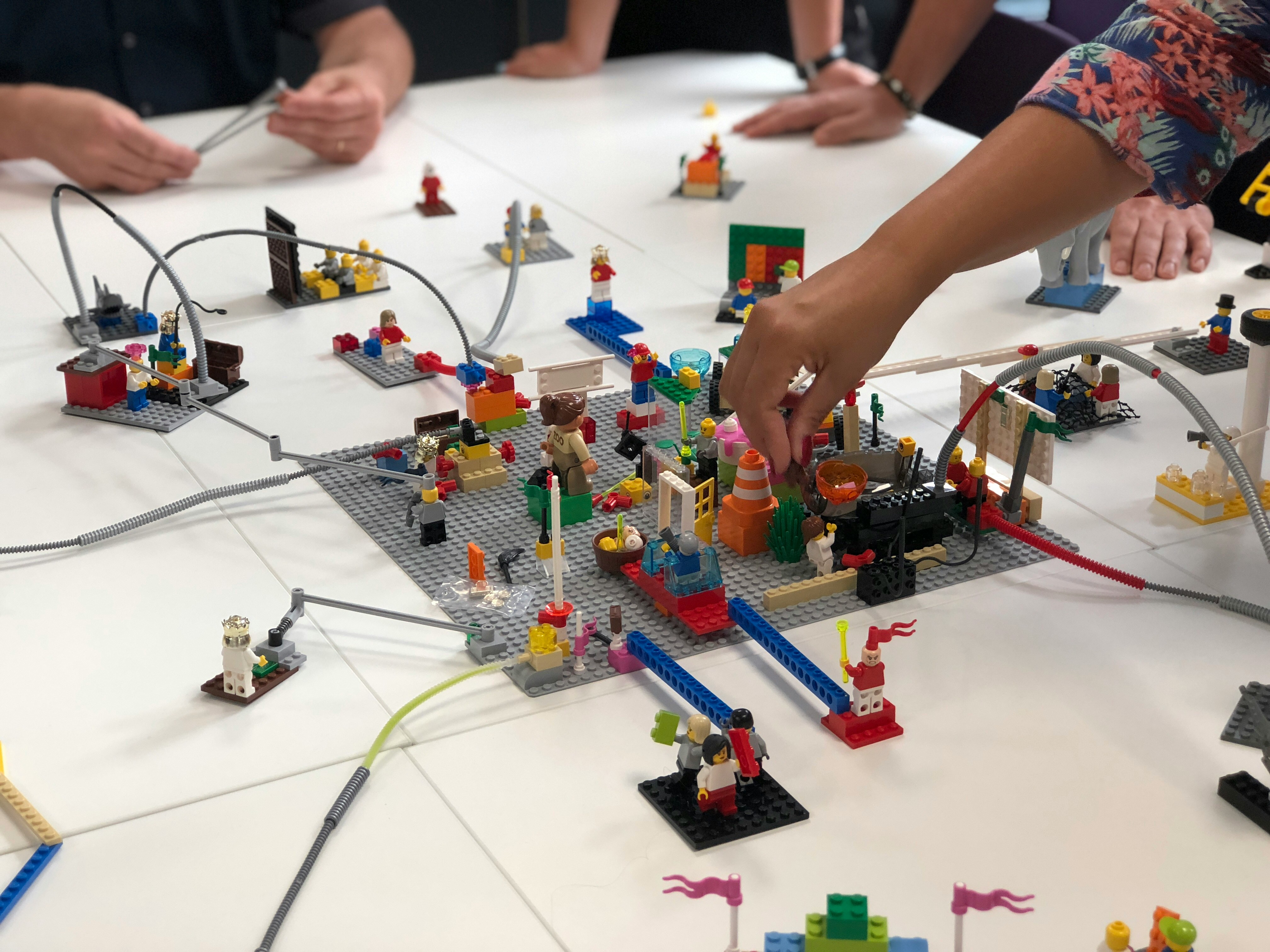LEGO minifigures scene